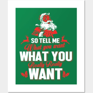 Father Christmas - So Tell Me What You Want Posters and Art